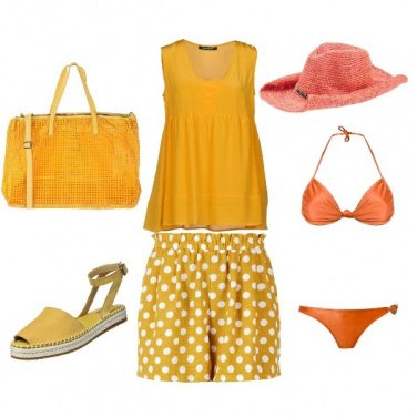 Outfit Senape e albicocca beachwear wear