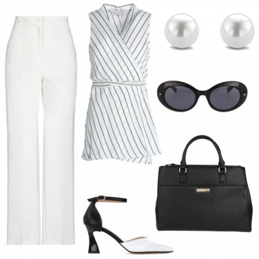 Outfit con camicia a righe | Bantoa