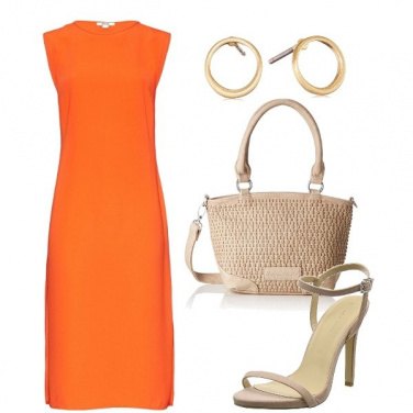 Outfit Tubino sì ma arancio