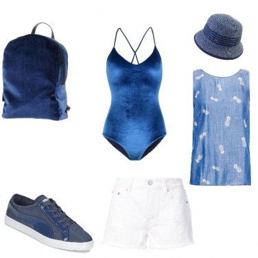 Outfit Ciniglia blue beach
