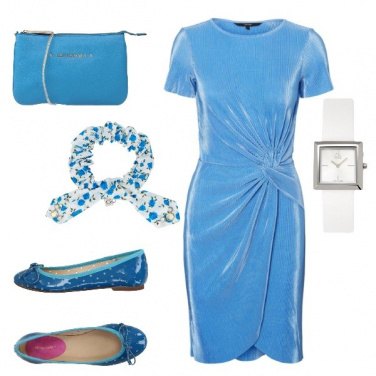 Outfit Ciniglia azzurro cielo +chic
