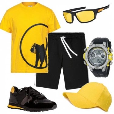 Sneakers hombre amarillo  | Bantoa