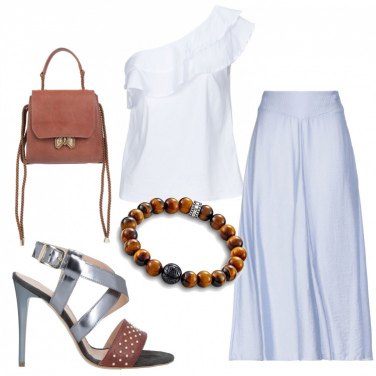 Falda larga mujer azul claro largo con cremallera Forte_Forte | Bantoa