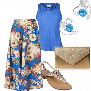 Outfit Pantaloni Blu A fiori Donna: 4 Outfit Donna | Bantoa