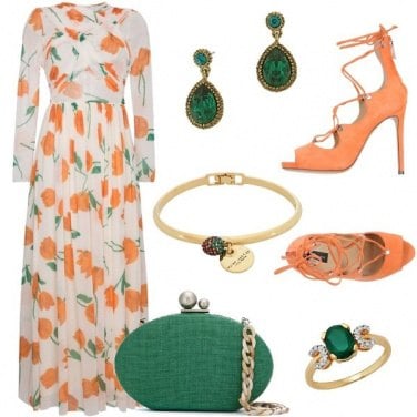 Outfit Arancio e verde