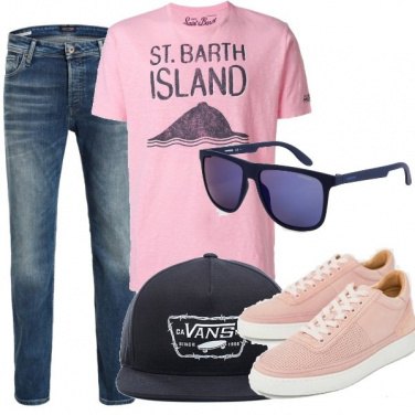 Outfit Rosa e jeans