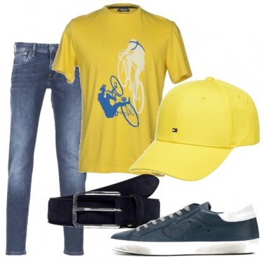 Outfit Jeans e giallo