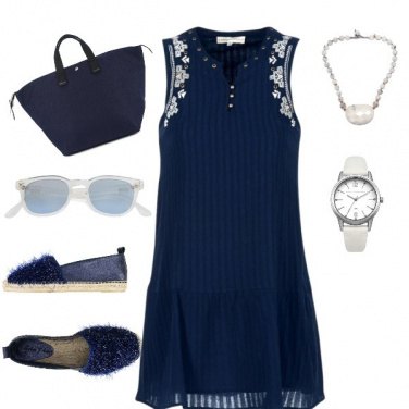 Outfit Bianco&blu look