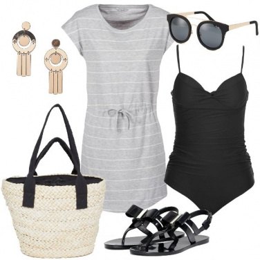 Outfit Infradito con fiocco per la spiaggia