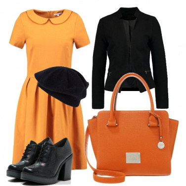 Outfit Arancio e nero