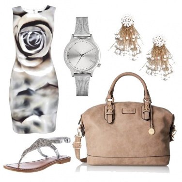 Outfit CMPS Fantasie nei toni argento