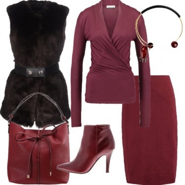 Outfit Rosso di borgogna