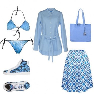 Outfit 4sfumature di blu