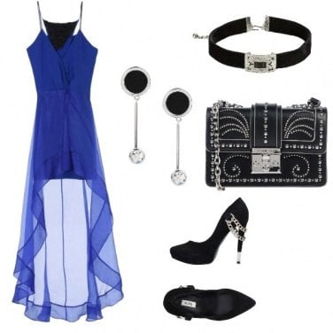 Outfit Ballata in blu-rock