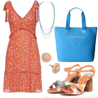 Outfit TSK Arancio e turchese