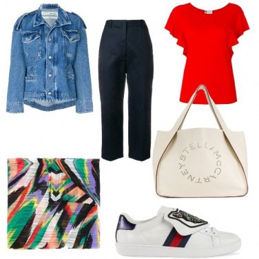 Outfit Il foulard multicolore