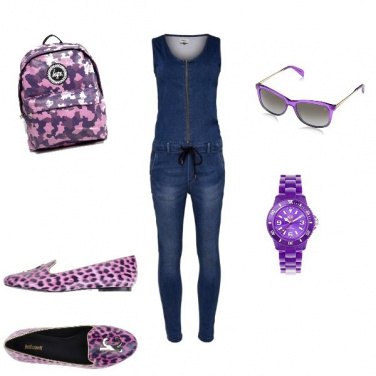 Outfit Apericena maculato viola
