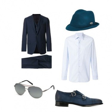 Outfit Cerimonia in blu