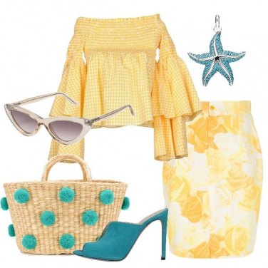 Outfit Gonna a fiori blusa Vicky