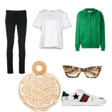 Outfit La felpa verde