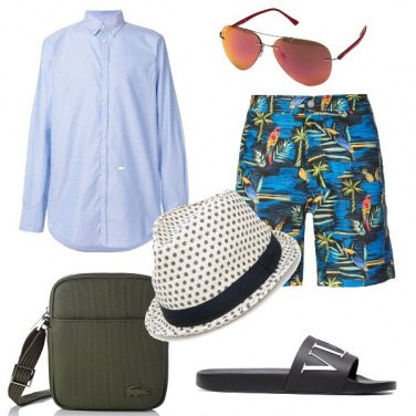 Outfit Chic al mare con la camicia