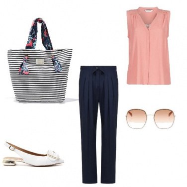 Outfit La borsa a righe