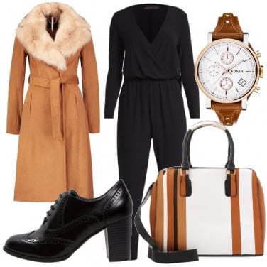 Outfit Cappotto cognac