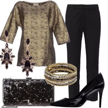 Outfit Nero e oro