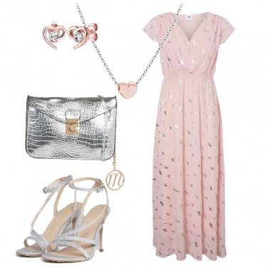 Outfit Rosa e silver