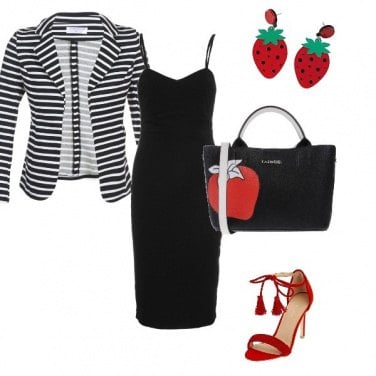 Outfit Righe e fragole
