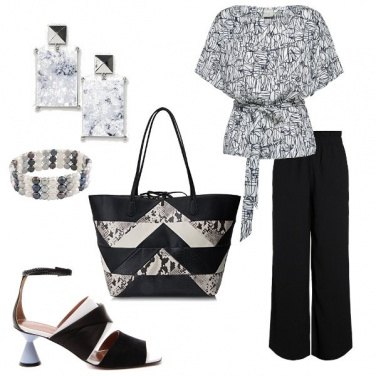 Outfit Black and white, chic a lavoro