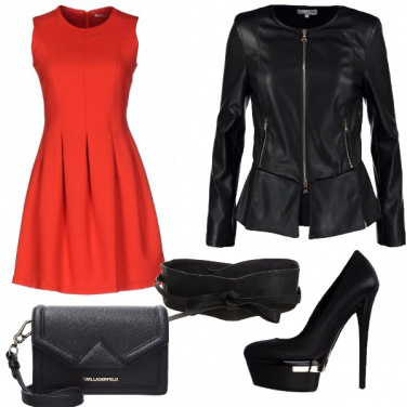 Outfit Passione rossa e nera