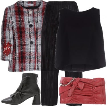 Outfit Scozzese raffinato