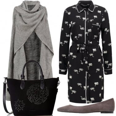 Outfit Nero e grigio