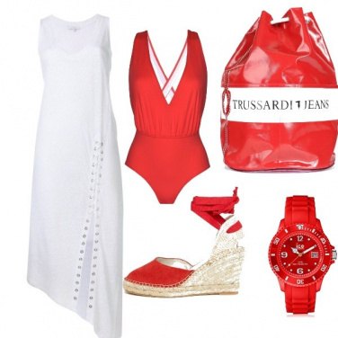 Outfit Red & white
