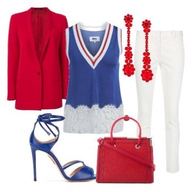 Outfit Blue and red