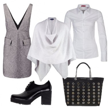 Outfit Scamiciato grigio