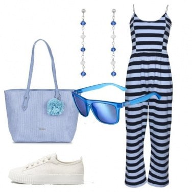 Outfit Jumpsuit a righe