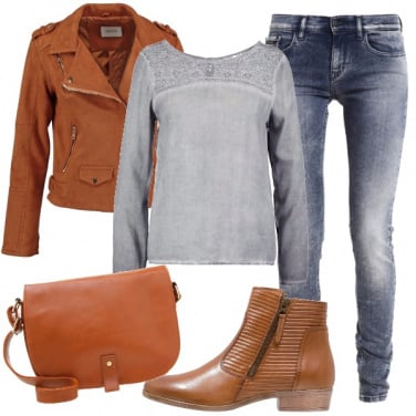 Outfit Cognac per i tuoi jeans