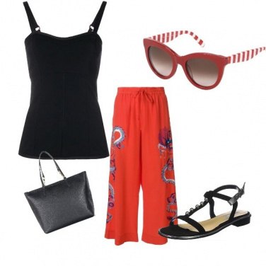 Outfit Pantaloni stampati
