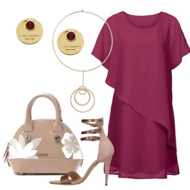 Outfit Splendida con il vestito magenta