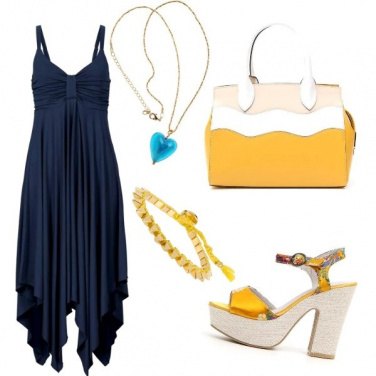 Outfit Blu notte e giallo sole