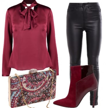 Outfit Rock in bordeaux