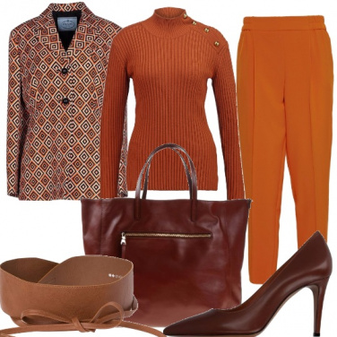 Outfit Ruggine e geometrie