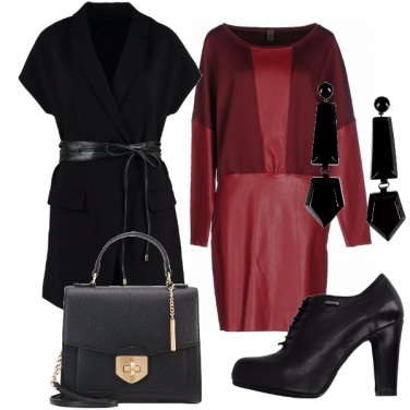 Outfit Abito bordeaux
