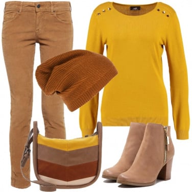 Outfit Giallo ocra senape