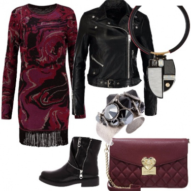 Outfit Frange, pelle e colori