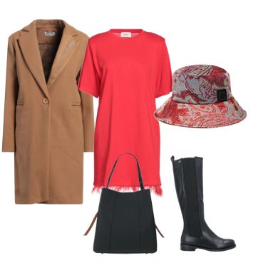 Sombrero mujer rojo oscuro con diseños digital Desigual | Bantoa