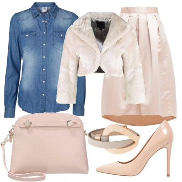 Outfit Denim romantico