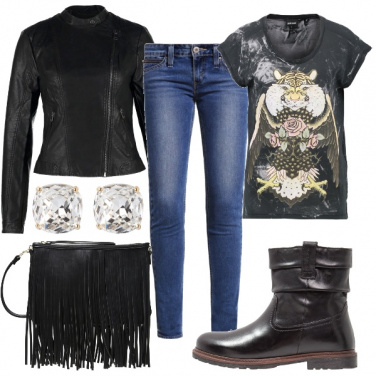 Outfit T-shirt con stampa
